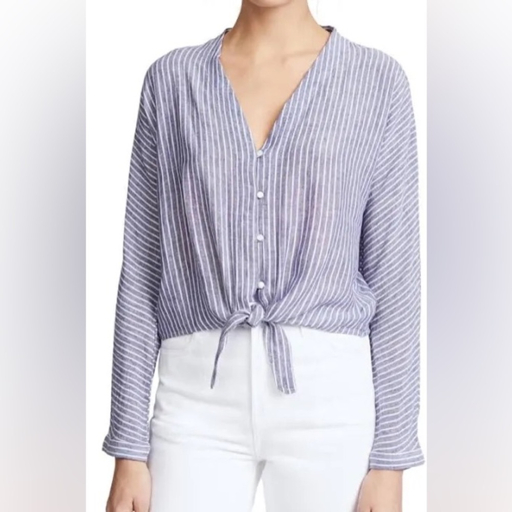 Rails Sloane Terrenas Stripe Linen Top Xs - image 1